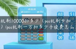 pos机刷10000扣多少（pos机刷卡扣99）(pos机刷一万扣多少手续费怎么算)缩略图