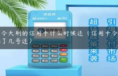 我今天刷的信用卡什么时候还（信用卡今天刷了几号还）缩略图