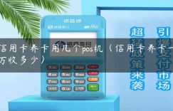 信用卡养卡用几个pos机（信用卡养卡一万收多少）缩略图