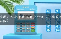 代理pos机刷卡提成有多少钱（pos商服怎么样）缩略图
