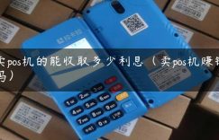 卖pos机的能收取多少利息（卖pos机赚钱吗）缩略图