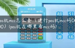 pos机mcc怎么查（建行pos机mcc码0000）(pos机在哪里看mcc码)缩略图