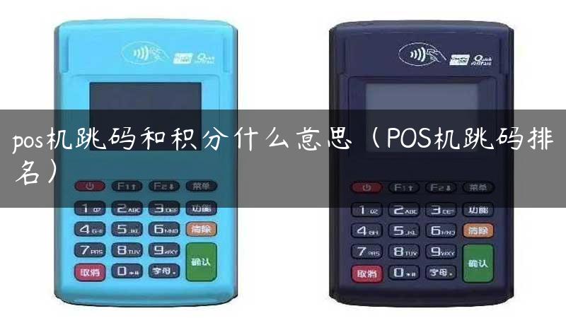 pos机跳码和积分什么意思（POS机跳码排名）