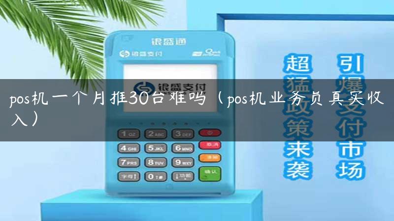 pos机一个月推30台难吗（pos机业务员真实收入）