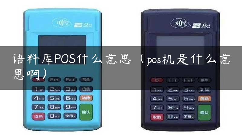 语料库POS什么意思（pos机是什么意思啊）