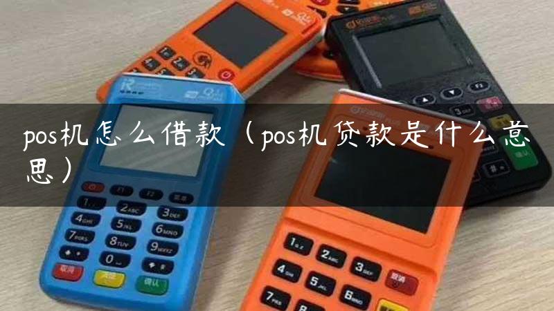 pos机怎么借款（pos机贷款是什么意思）