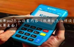 双屏pos2怎么设置内容（双屏机怎么样设置双屏桌面）缩略图