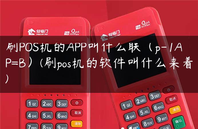 刷POS机的APP叫什么联（p-1AP=B）(刷pos机的软件叫什么来着)