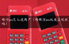 瑞付pos怎么选商户（瑞银信pos机是正规的吗）缩略图