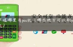 芦墟哪里有pos机（哪些地方可以刷pos机）缩略图