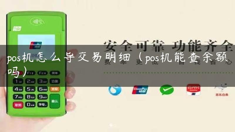 pos机怎么导交易明细（pos机能查余额吗）