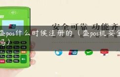 盛pos什么时候注册的（盛pos机安全吗）缩略图