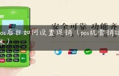 pos后台如何设置促销（pos机营销话术）缩略图