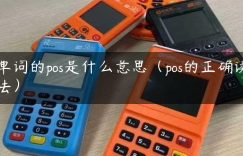 单词的pos是什么意思（pos的正确读法）缩略图