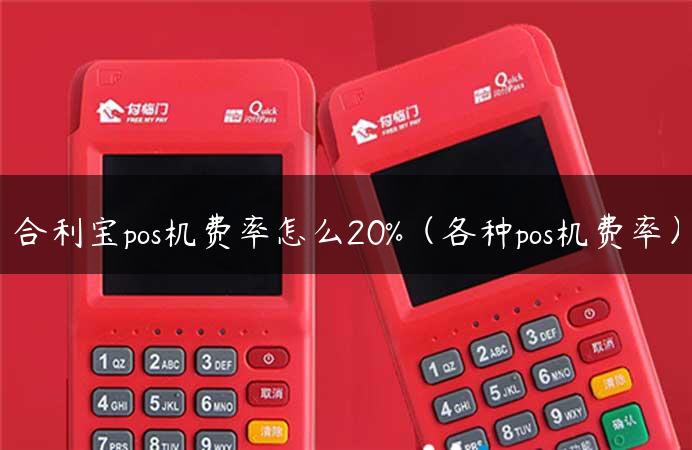 合利宝pos机费率怎么20%（各种pos机费率）