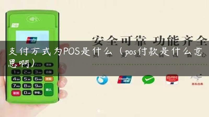 支付方式为POS是什么（pos付款是什么意思啊）