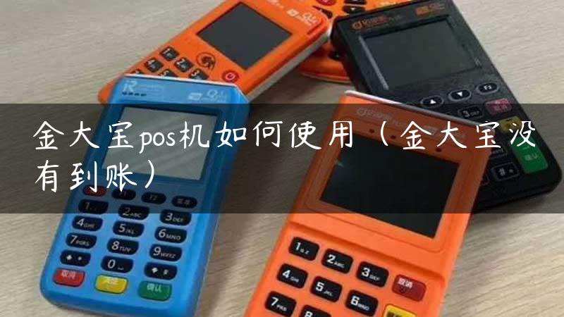 金大宝pos机如何使用（金大宝没有到账）