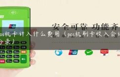 pos机卡计入什么费用（pos机刷卡收入会计分录）缩略图