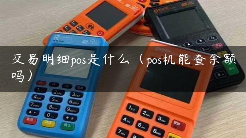 交易明细pos是什么（pos机能查余额吗）