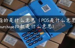 pos指的是什么意思（POS是什么意思）(pos purchase扣款是什么意思)缩略图