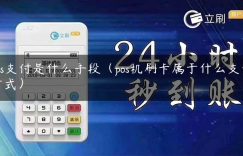 pos支付是什么手段（pos机刷卡属于什么支付方式）缩略图