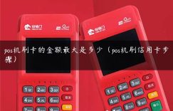 pos机刷卡的金额最大是多少（pos机刷信用卡步骤）缩略图