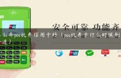 怎么弄pos机养信用卡好（pos机养卡什么时候刷卡合适）缩略图